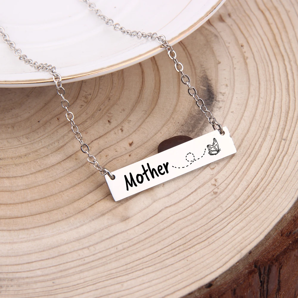 Ожерелье с гравировкой мама из нержавеющей стали 1 шт.|Индивидуальные Ожерелья| |