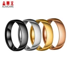 Блестящее кольцо из нержавеющей стали, 6 мм, розовое золото