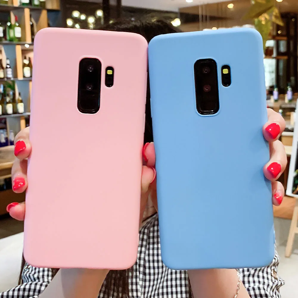 Чехол конфетного цвета для Samsung Galaxy A7 2018 S10 плюс Lite S8 S9 силиконовый чехол iPhone X XR XS Max