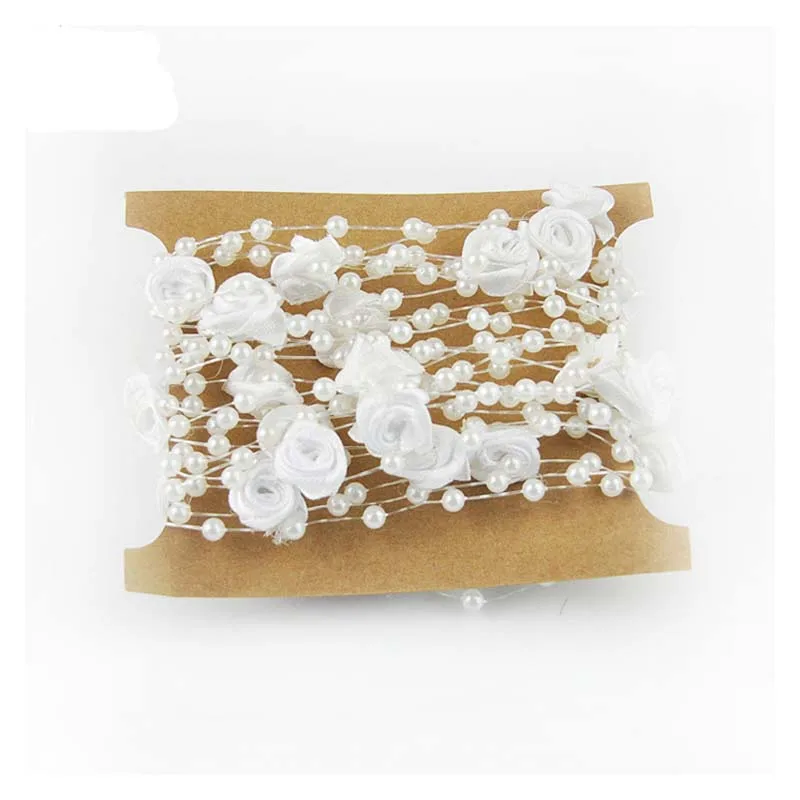 1 м Искусственные розы цветок пэчворк пластиковые жемчужные бусины рыболовная