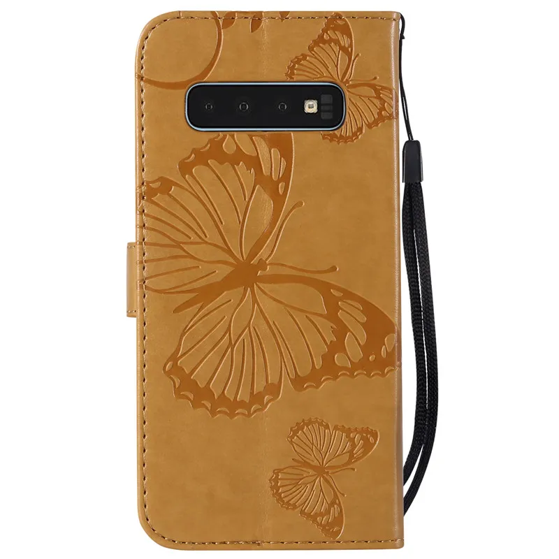 S10 Case for Coque Samsung Galaxy Plus Cover Fundas S8 S9 S10E Luxury 3D Butterfly Wallet Flip Leather | Мобильные телефоны и