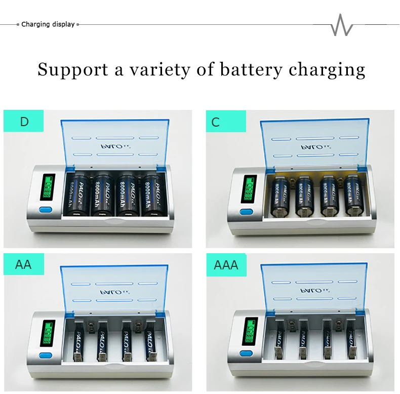 PALO 6 шт. батареи PALO C размер батареи 1,2 V Ni-MH 4000mAh перезаряжаемые батареи C Batter Bateria Baterias для камеры