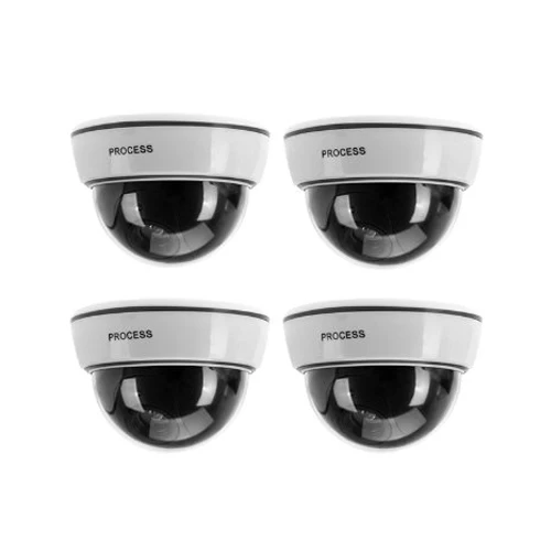 4 x Camara Manikin Security Cameras Dummy Simulated Camera with Blinking LED Flashlight White Black | Безопасность и защита