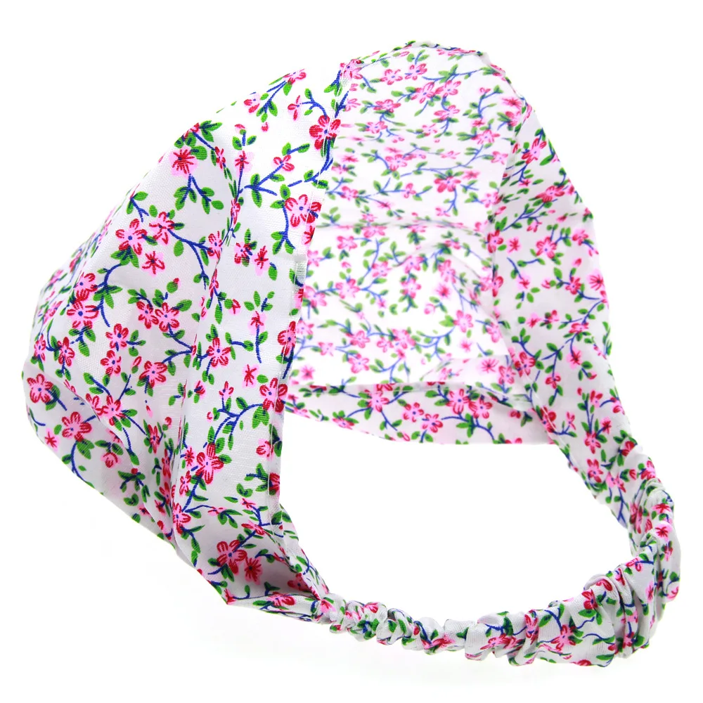 2016 корейские повязки на голову с цветочным принтом для новорожденных Детский