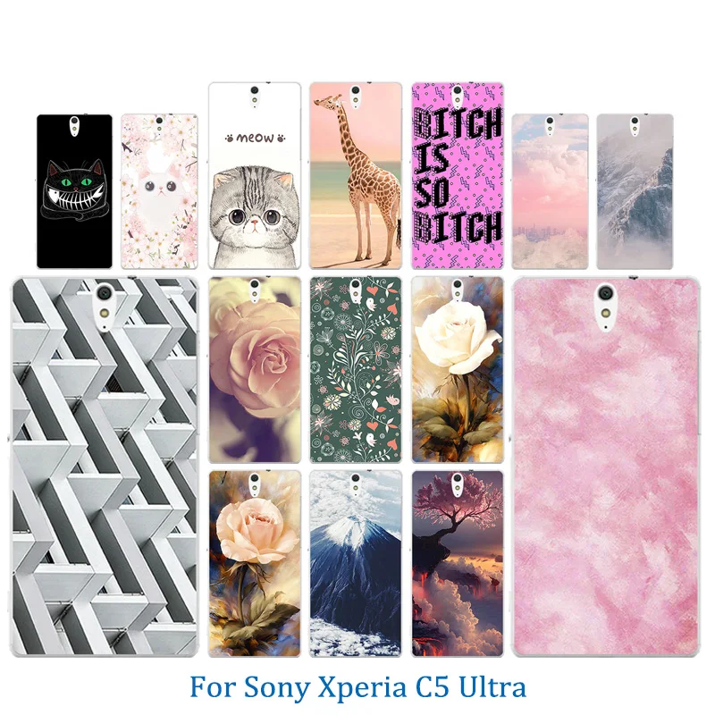 Мягкая силиконовая задняя крышка чехол для sony Xperia C5 Ultra/двойной E5553 E5506 E5533 Coque с