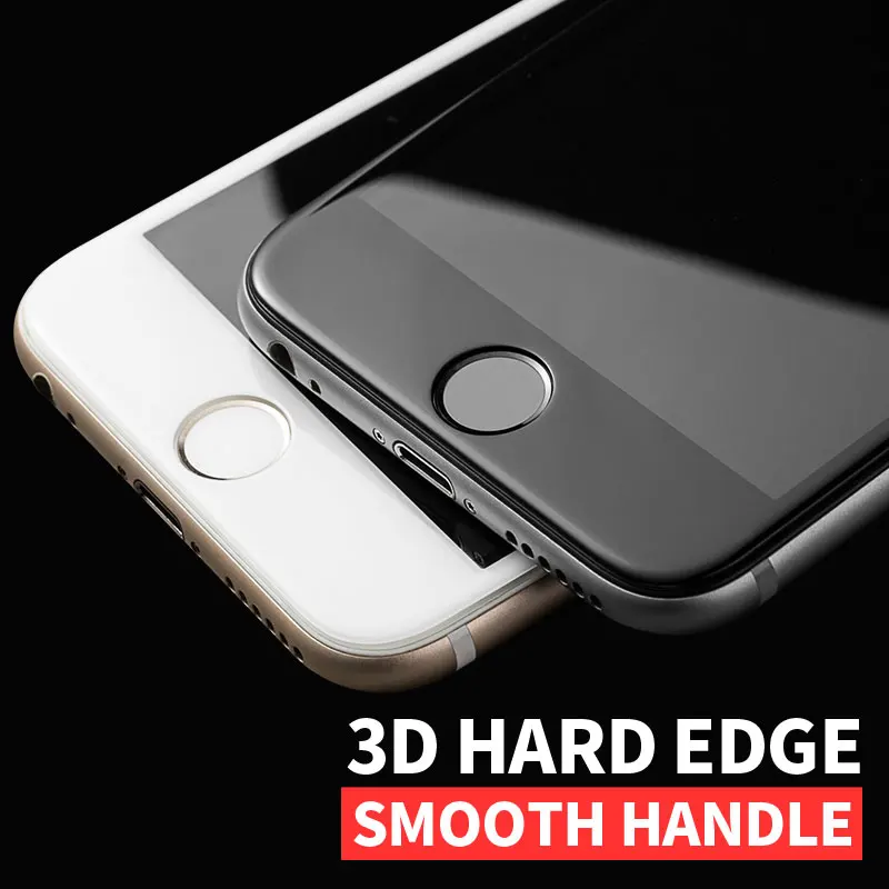 3D Закаленное стекло протектор экрана для iPhone X 6 6s 8 Plus 7 Защитная пленка