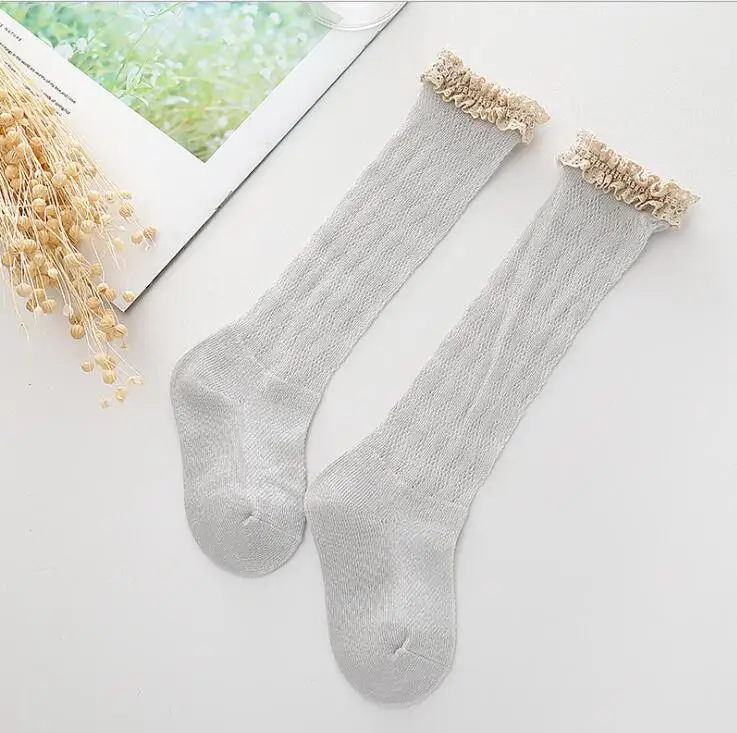 Новые летние носки от комаров Детские сетчатые кружевные с ворсом для девочек