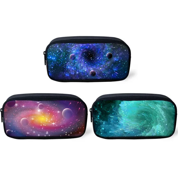 ALG0584 Thikin 3PS Galaxy школьные пеналы для подростков ручка сумка для джинсовый пенал девочек макияж хранения сумки ручка кошельки для детей - Цвет: ALG0584