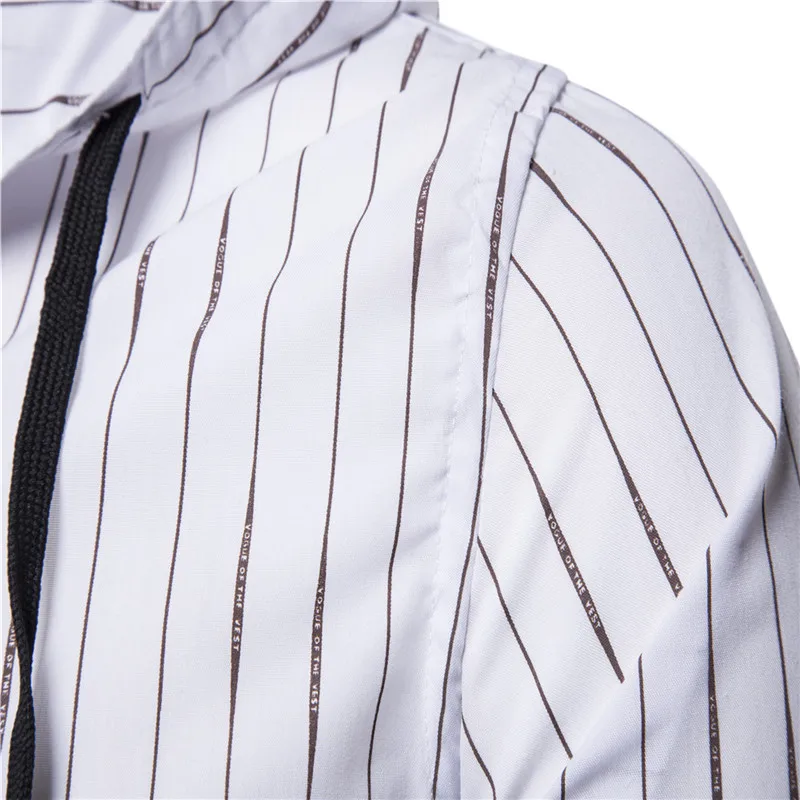 T-shirt for men 2019 Autumn Breathable Long-sleeve Cotton Shirt Casual Men's clothes Striped Tees with Hat S-XXL Clothing C08 | Мужская