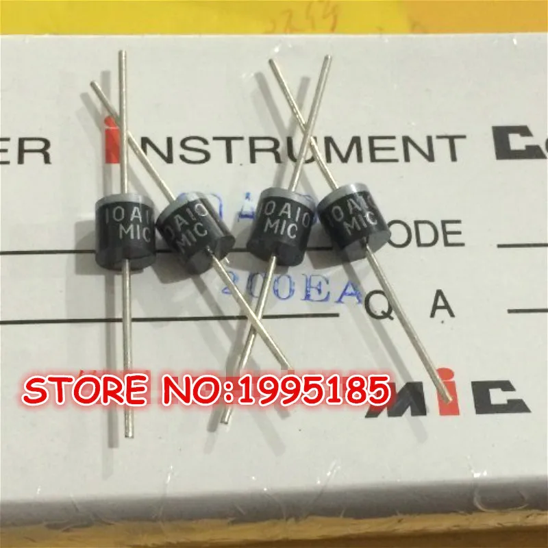 

Free shipping 20pcs/lot 10A10 10 Amp 1000V 10A 1KV Axial Rectifier Diode