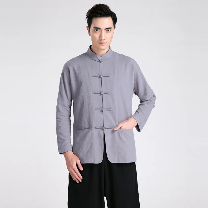 

kung fu suits men's tang suit traditional chinese clothing for men pants tops set cheap oriental tai chi bruce lee clothes M-3XL