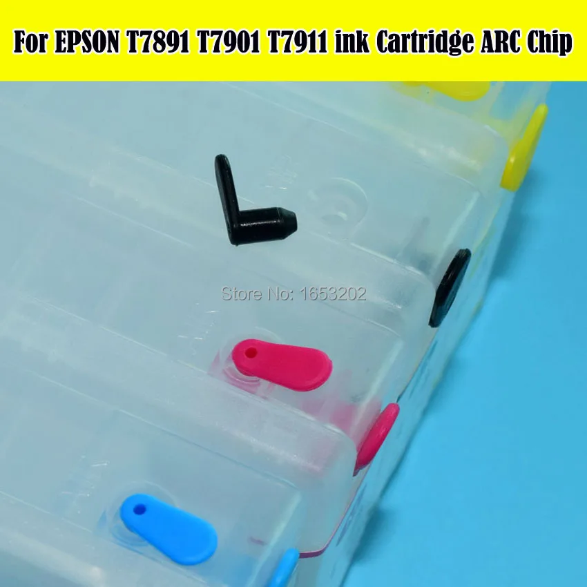 T7911 многоразовый картридж с чипом ARC для принтера Epson T7914 WF 4630/4640/5110