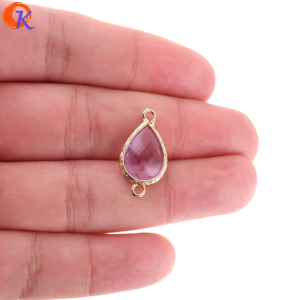 

Cordial Design 50Pcs 12*22MM Jewelry Accessories/Charms Jewelry/Earring Connectors/Crystal DIY Making/Hand Made/Earring Findings