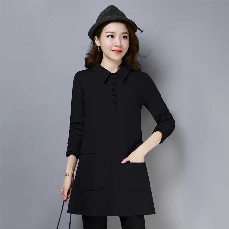 2020 Новая женская универсальная Повседневная Свободная блузка рубашка из хлопка