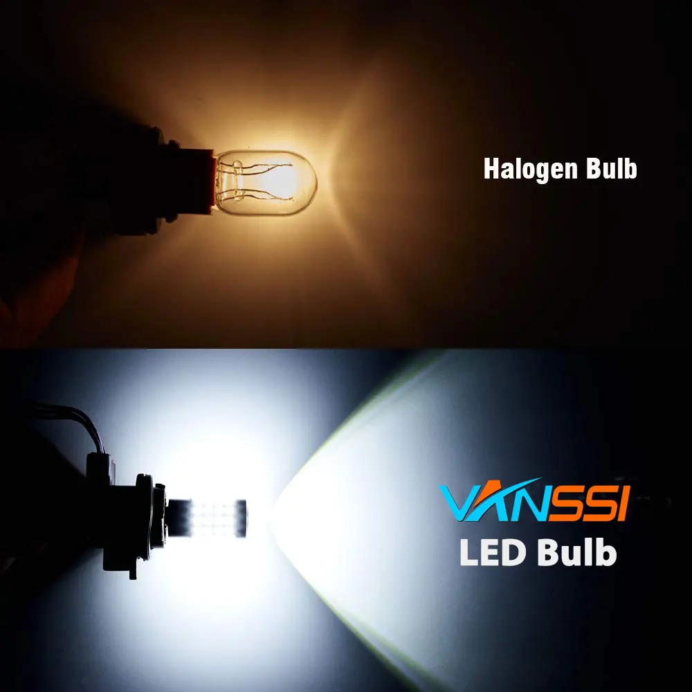 VANSSI 2x супер яркие 1600lm 1156 1141 7506 ba15s светодиодный лампы 6000K белый для резервные фары