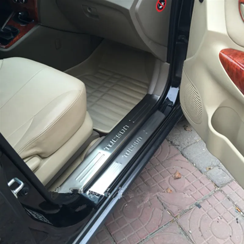 Аксессуары для HYUNDAI TUCSON 2006 2007 2008 2009 2010 2011 2012 2013 2014 дверные пороги из нержавеющей