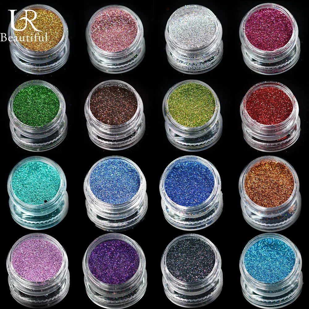 Новое поступление мини-бутылки красивый блестящий порошок для ногтей 3D наклейки