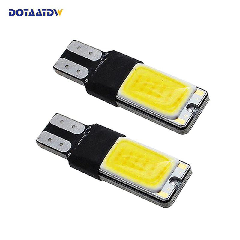 DOTAATDW 6x Белый T10 COB светодиодный безошибочный Canbus W5W 194 168 2825 лампа для автомобиля