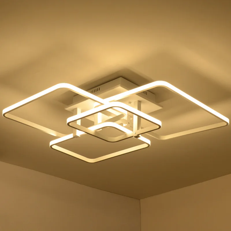 Free Shipping DAR Rectangle Remote Control Modern Led Ceiling Lights 3/4/6 Heads Dimming Lamp luminarias para sala|luminarias sala|modern ledceiling