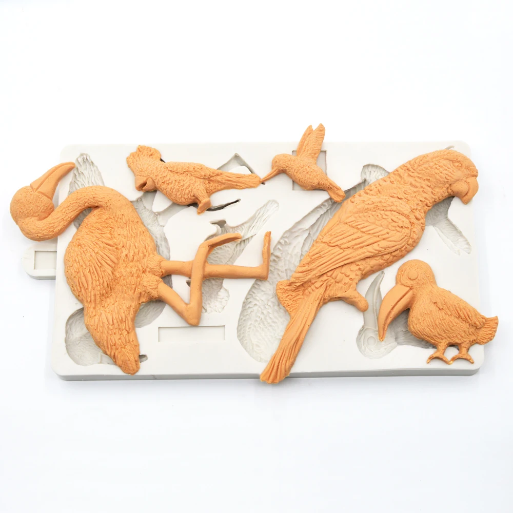 Силиконовые формы для украшения торта фламинго попугай | Дом и сад