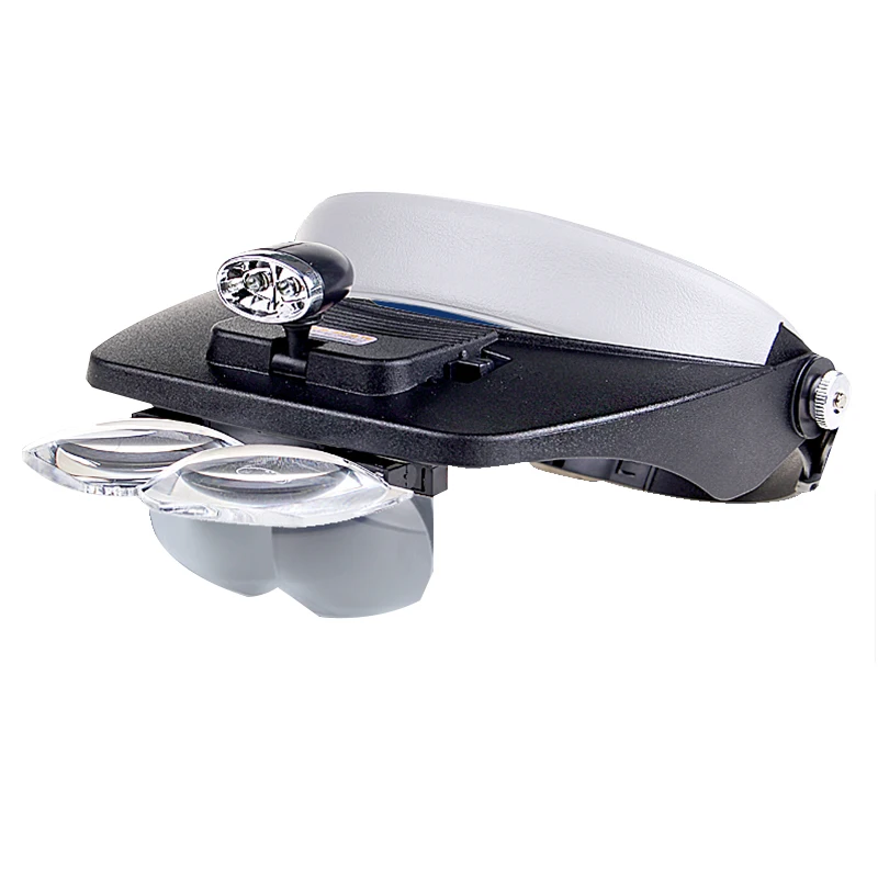 Лучшая в ношении лупа лампа очки со светодиодной подсветкой для чтения