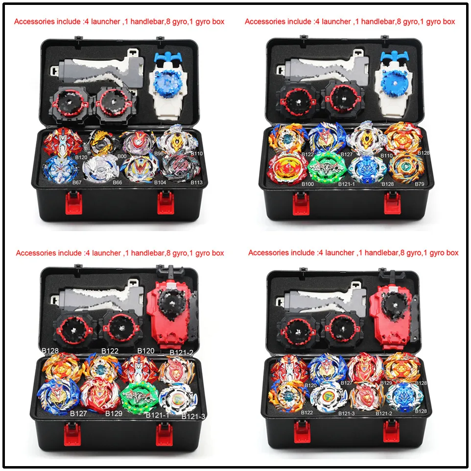Набор игрушек Beyblade Burst, набор бейблэйд Арена, набор бейблэйд, металлический сплав, боевой гироскоп 4d с 4 пусковыми лопастями, вращающиеся лопасти, игрушки