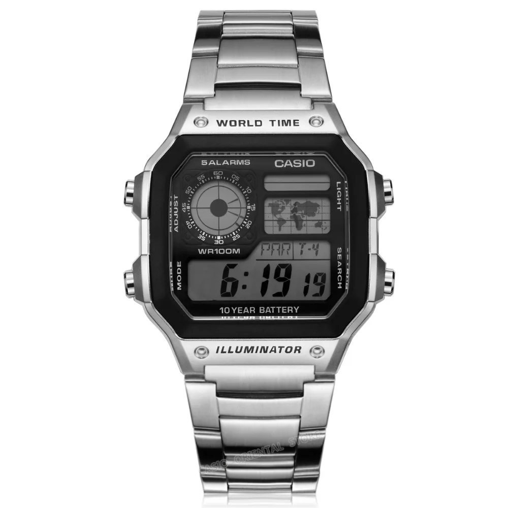 Casio лучший бренд роскошных Мужчин Спортивные AE-1200WHD-1A цифровые Часы
