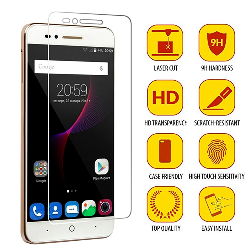 Защитное стекло для zte blade a520 защита экрана на v7 lite light v7lite a6 v6 v8 a510 a601 закаленная