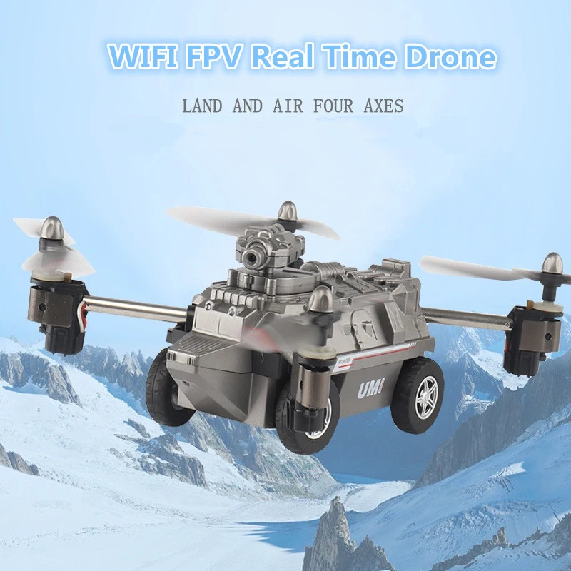 Мальчик Военные RC воздух-Земля Drone игрушек FY330 2 в 1 RC Летающий бак quadcopter WI-FI FPV Drone добавить WI-FI в режиме реального времени 480 P 720 P Камера