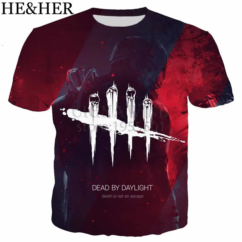 Новое поступление популярные игры dead by daylight футболка для мужчин и женщин 3d принт модная крутая harajuku стиль уличная Летняя топы