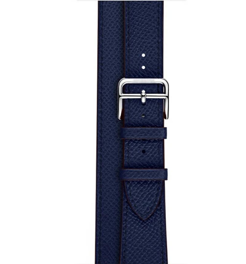 Dark Blue URVOI Double Tour для apple watch series 3 2 1 роскошный ремешок для iwatch Ремень Высокое качество Натуральная кожа петля обертывания 38 42 мм - Цвет ремешка: Dark Blue
