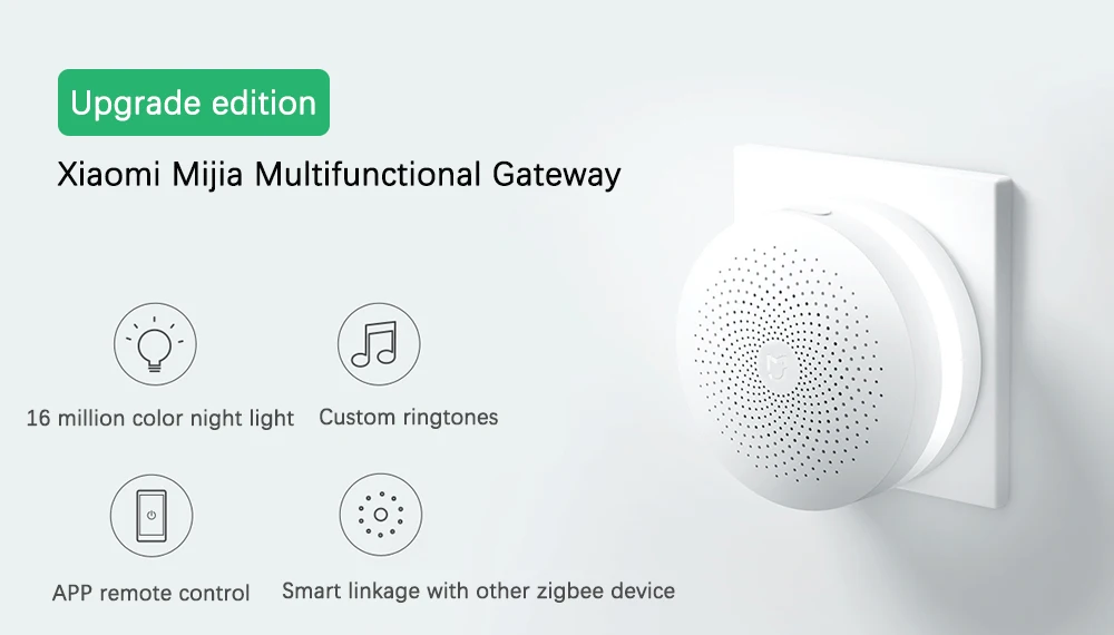 Xiao mi jia Многофункциональный шлюз 2 Xiao mi умный дом Zigbee WiFi умные устройства mi Home приложение пульт дистанционного управления RGB Ночной светильник