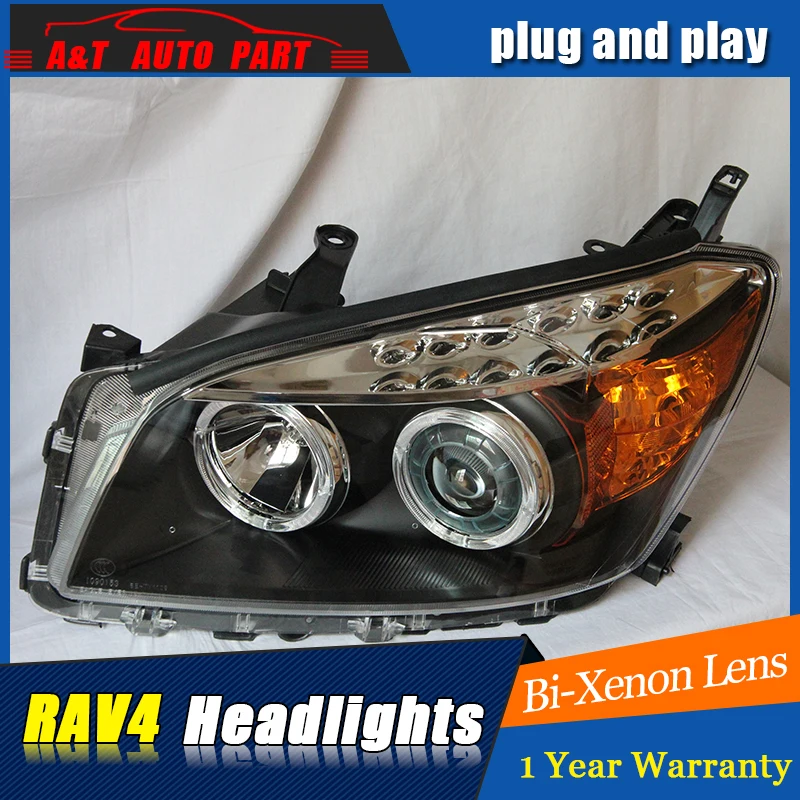 

new head light car Styling For Toyota RAV4 headlights 2009-2012 For RAV4 bi xenon lens h7 xenon hid kit led drl head lamps