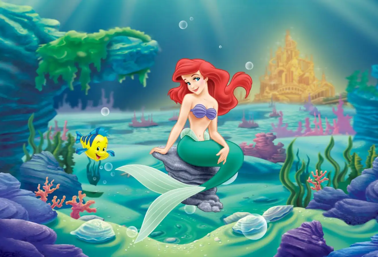 

undersea Underwater mermaid backdrops girl Birthday party cartoon Photography photo booth backgrounds wall Decorations posters