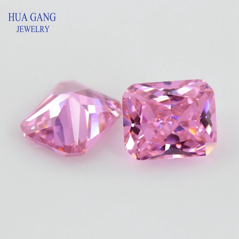 5A розовый форма восьмиугольника огранка CZ камень искусственные камни фианит для
