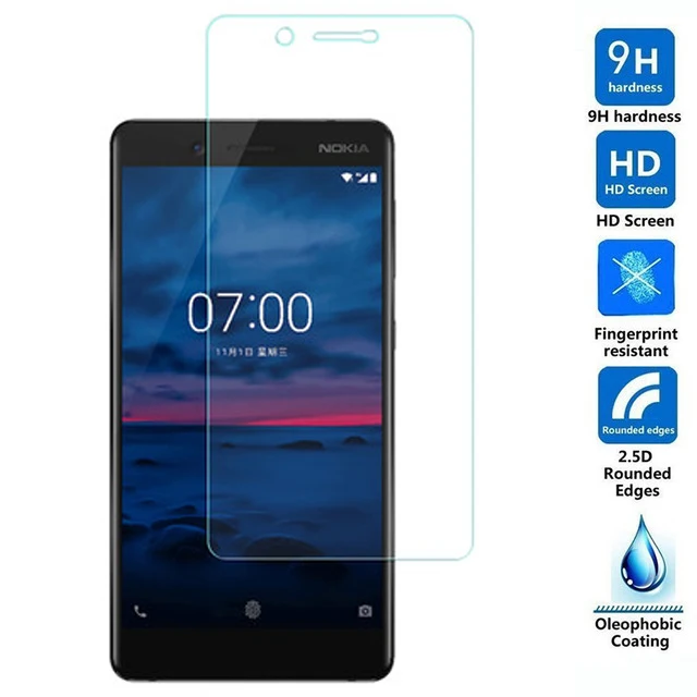 2.5D Закаленное стекло для Nokia 7 Высококачественная защитная пленка