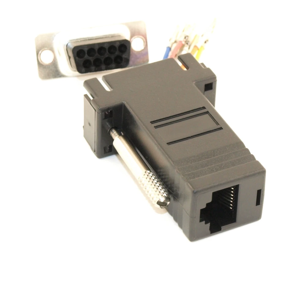 DB9 Female к RJ45 (8 проводов) Модульный адаптер черный| |