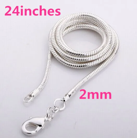 Акция C03! Ожерелье с серебряным покрытием модные серебряные ювелирные изделия