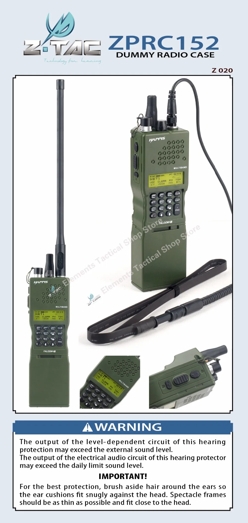 Z-Tac Mility PRC-152 чехол для радио без функции для Baofneg Talkie Walkie чехол AN/PRC 152 чехол для радио модель PRC-152 Z020