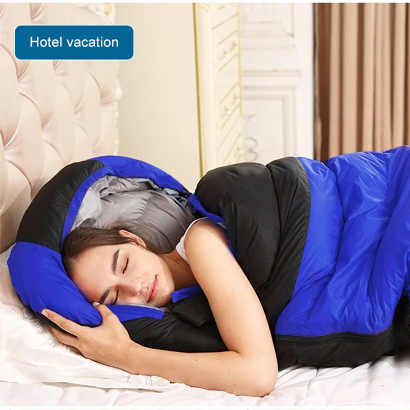 Спальный мешок на утином пуху для взрослых двойной спальный путешествий