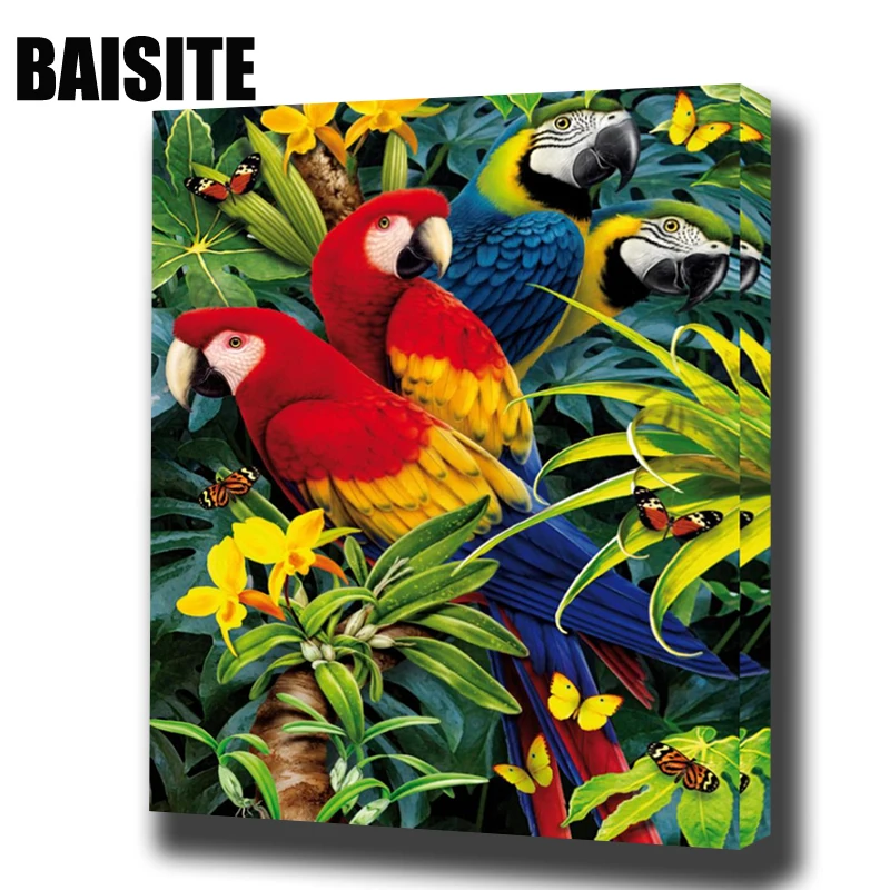 BAISITE DIY картина маслом в рамке по номерам картины животных холст живопись для гостиной настенный Декор для дома E775