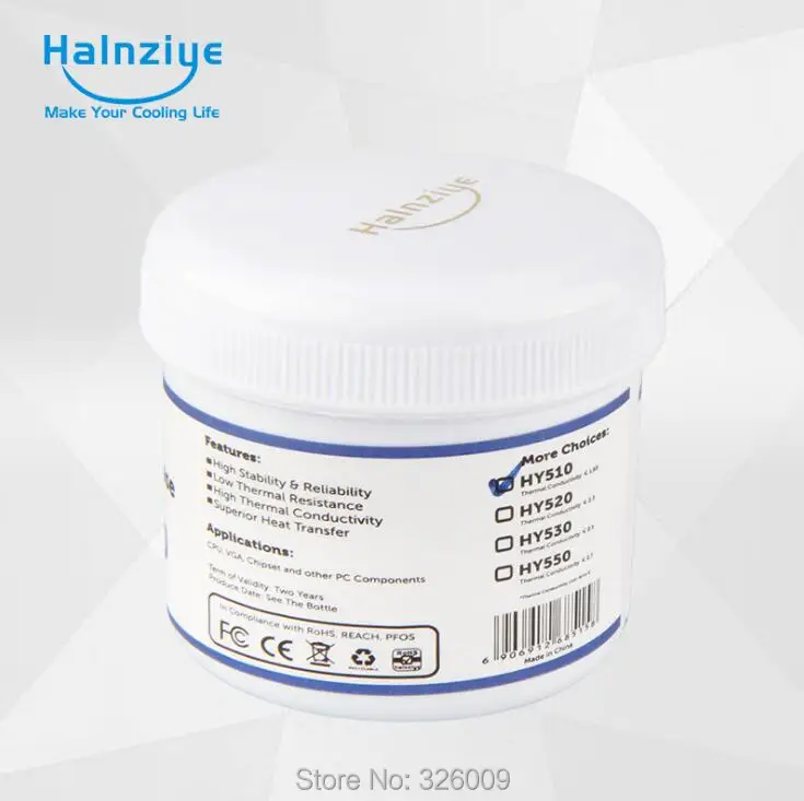 Halnziye HY 500 HY510 CN150 150 г 1 93 Вт/mk серый Тепловая смазка/CPU/Видеокарта термальная
