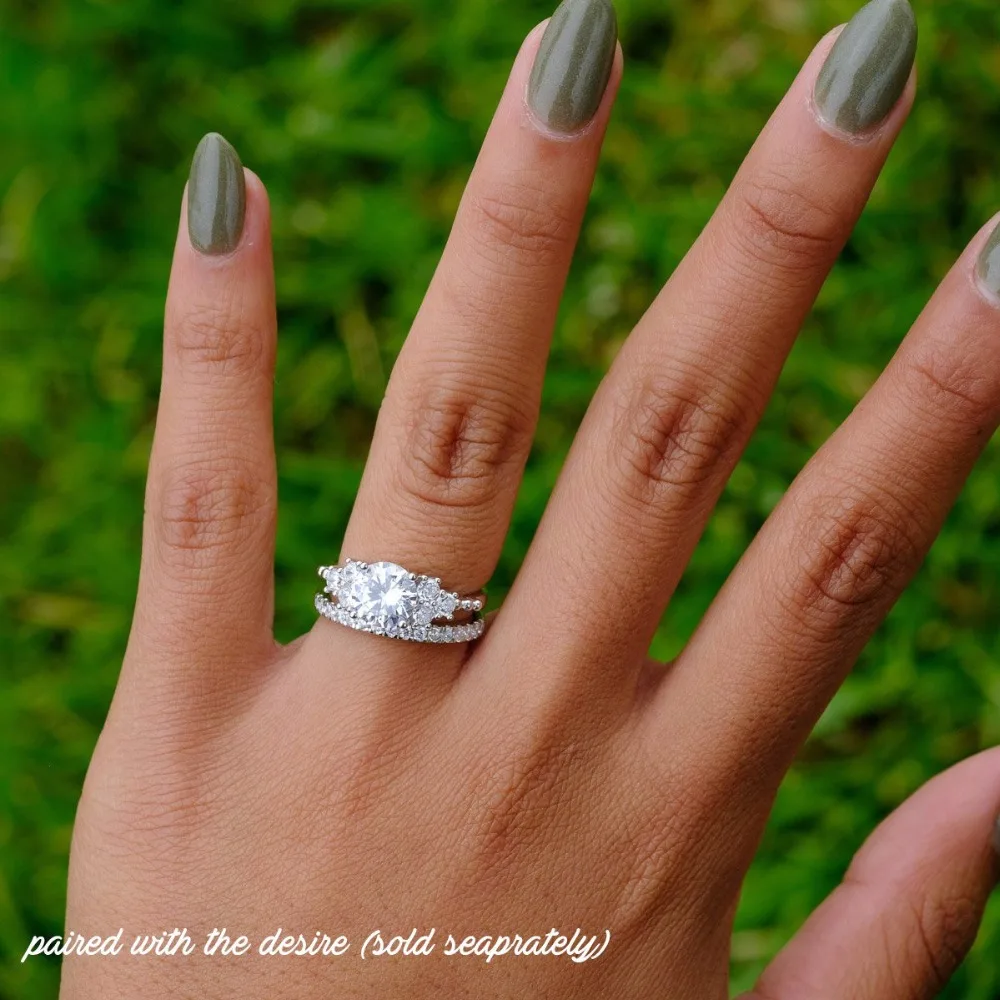 Женское Обручальное Кольцо TONGLiN Настоящее серебро 925 пробы сверкающее кольцо с 2