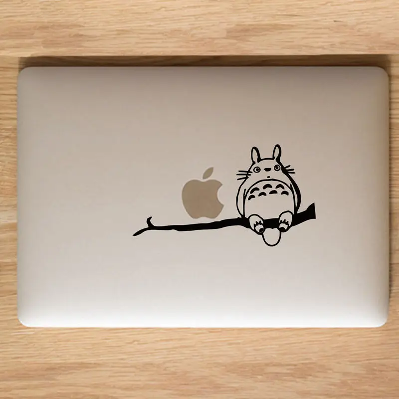 Тоторо на ветке для Apple Macbook 13 дюймов и 11 дюймов Виниловая наклейка для ноутбука, японский мультфильм Аниме наклейка s