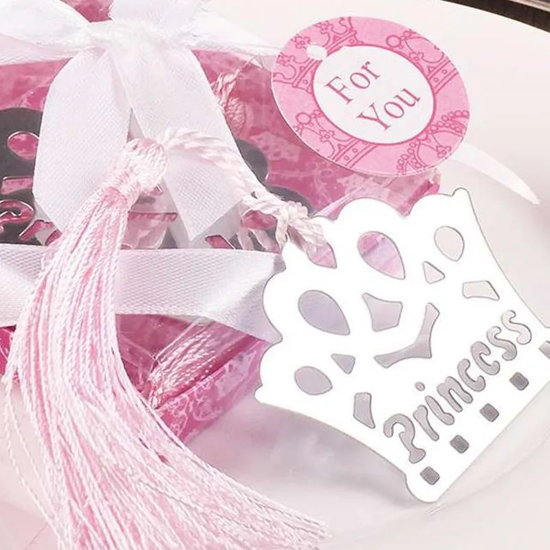 Закладка Ангел для крещения Baby Shower сувениры вечерние крестины giveway Подарочный Свадебный мешочек 50 шт студенческий возврат школьный подарок - Цвет: pinkCrown