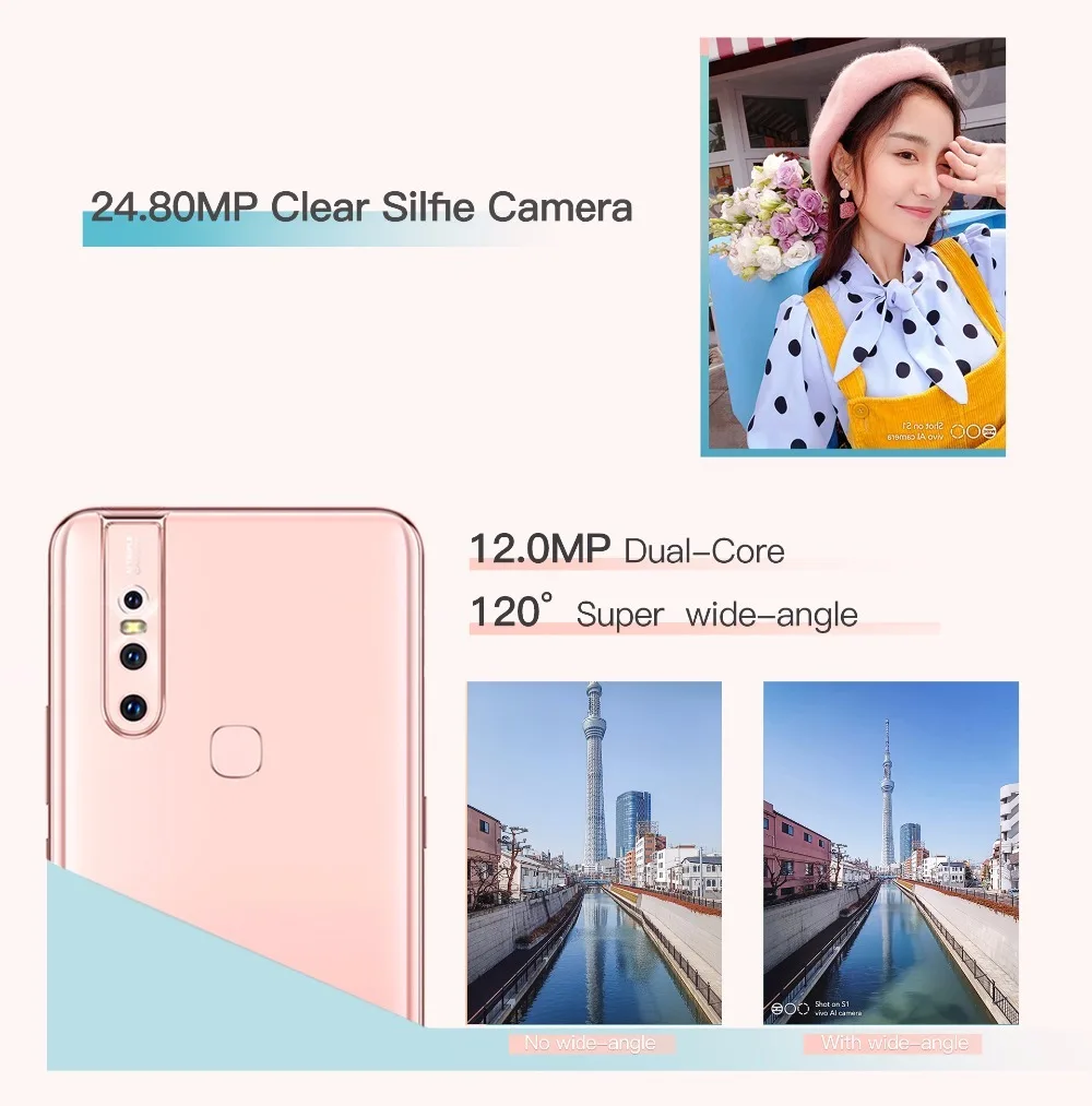 DHL Быстрая vivo S1 6 ГБ ОЗУ 256 Гб ПЗУ Helio P70 фронтальная камера 24,8 МП 3 тыловая камера s Selife большая батарея смартфон