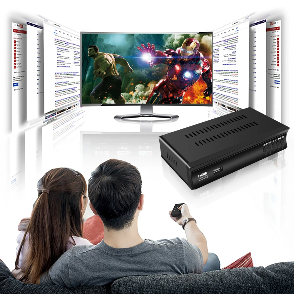 KEBIDU DVB-T/DVB-T2 ТВ-тюнер ресивер DVB T/T2 ТВ-приставка HDMI CVBS 1080P цифровой HD спутниковый ресивер H.264 Эфирное ТВ-приёмник