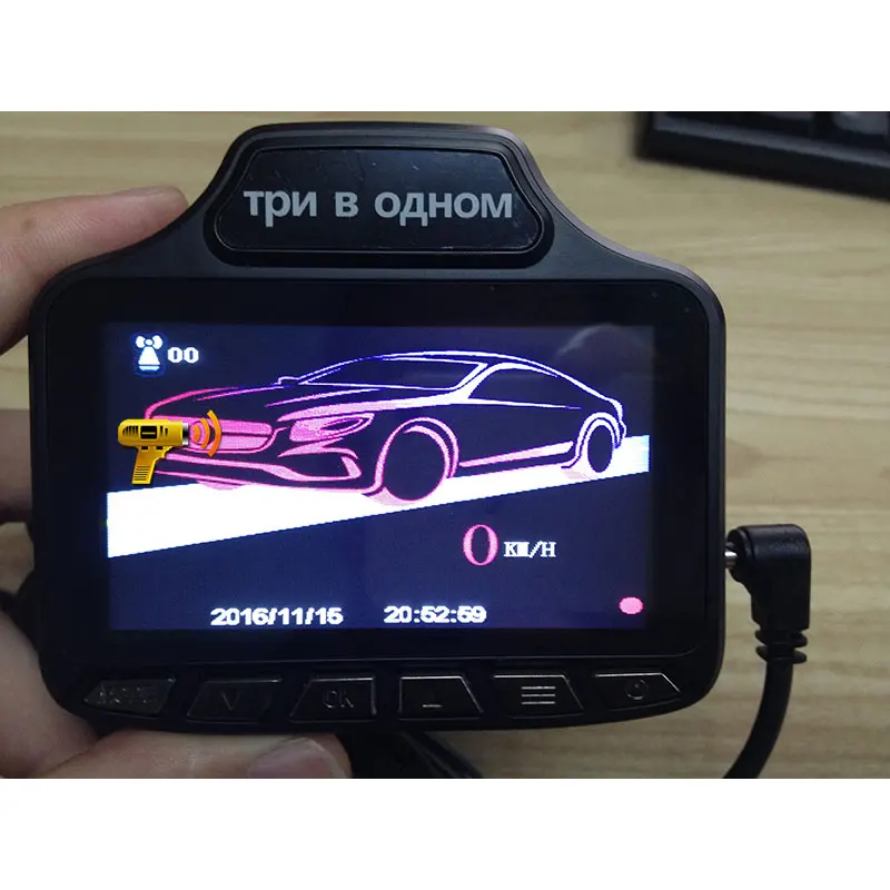 [Только для России] 3 в 1 1080P Автомобильный видеорегистратор Анти радар детектор GPS