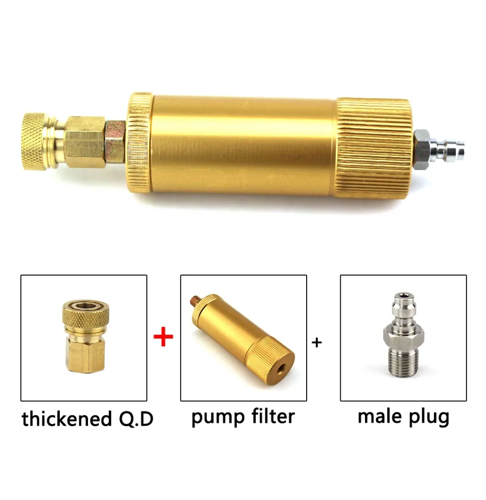 Пейнтбол PCP высокое давление насос воздушный фильтр 40mpa M10x1 быстрый соединитель вода-масло сепаратор фильтрующие элементы 50 см шланг