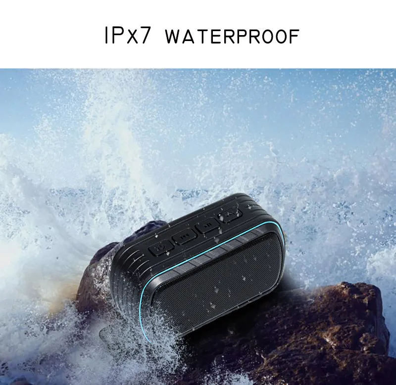 LEORY Новое поступление беспроводной bluetooth динамик IPX7 водонепроницаемый сабвуфер TF